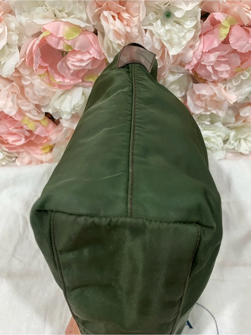 Prada Green Nylon Messenger Bag